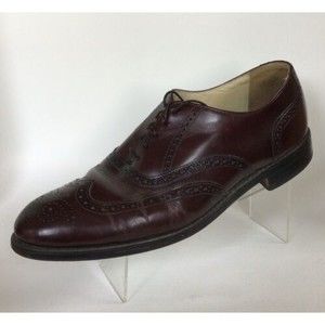 BOSTONIAN IMPRESSIONS Wingtip Leather Oxford Dress Shoes, Burgundy (Size 10.5 E)